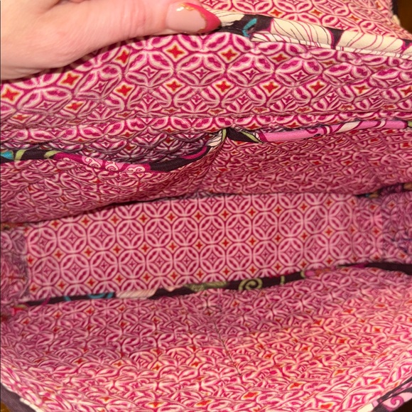 Vera Bradley Messenger Bag Mod Floral Pink Retired - Picture 7 of 8
